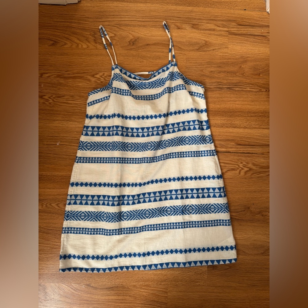 Aerie Jacquard Open Back Cobalt Blue Mini Dress